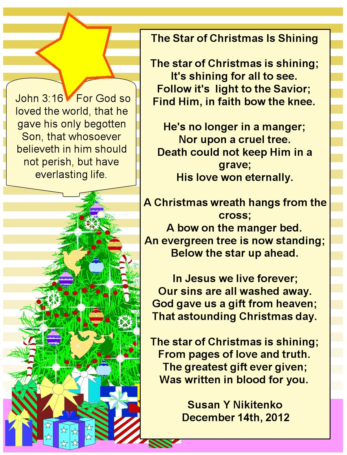 Inspirational Christian Christmas Poems | Christmas Poems | Merry - Free Printable Christian Christmas Poems