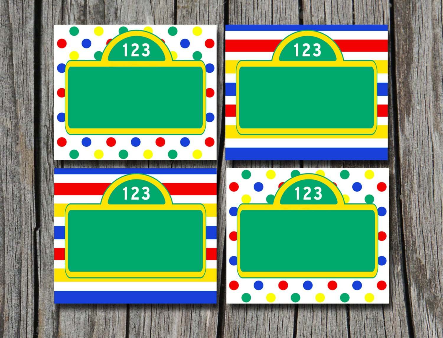 Instant Download Sesame Street Folding Food Tent Label | Etsy - Free Printable Sesame Street Food Labels