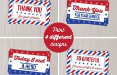 Military Thank You Cards Free Printable