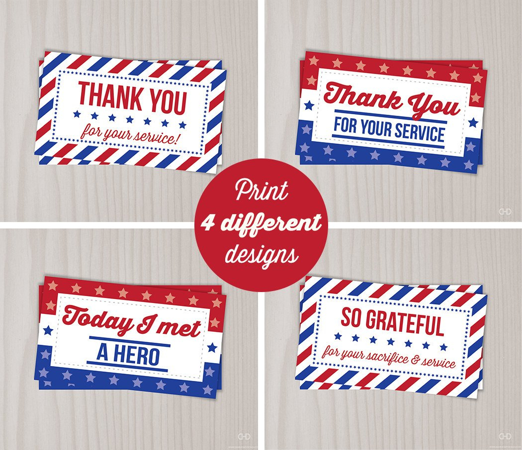 Instant Download Veterans Day Thank You Cards Military Thank | Etsy - Military Thank You Cards Free Printable