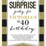 Interesting Surprise 40Th Birthday Invitations To Create Your Own   Free Printable Surprise 40Th Birthday Party Invitations