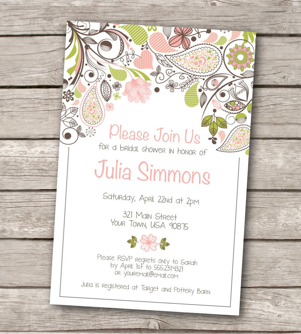 Invitations Templates Vintage Wedding Shower Invitations Etsy Baby - Free Printable Bridal Shower Invitations Templates