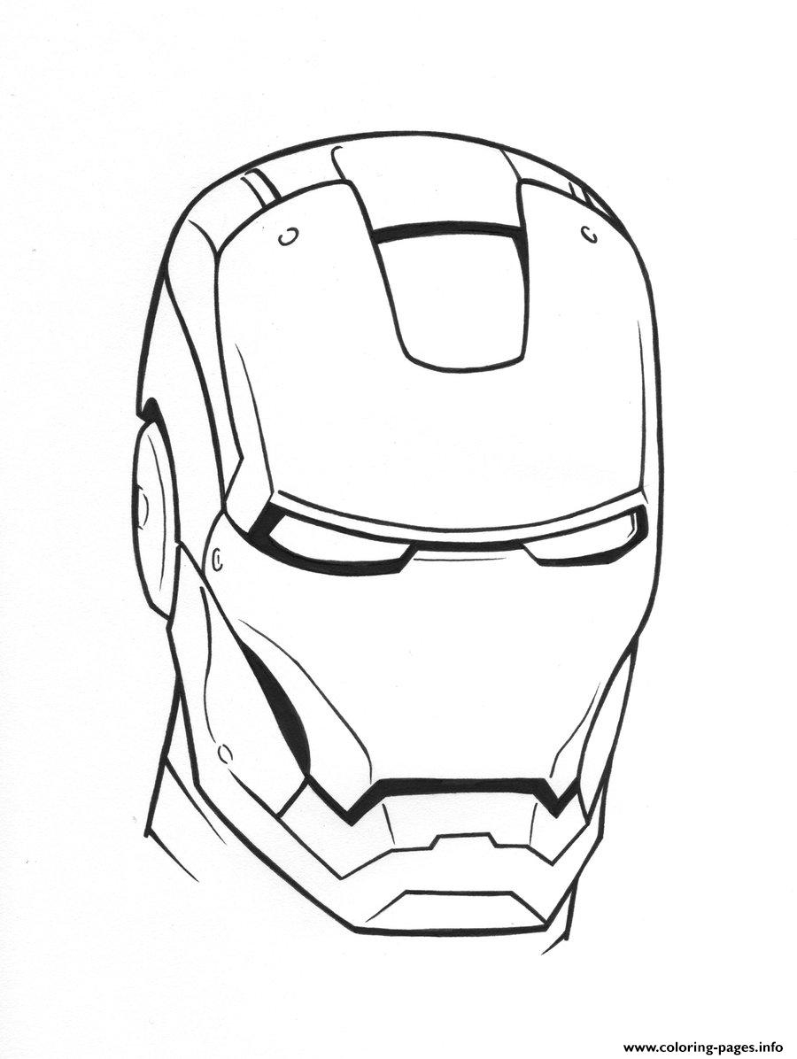Iron Man Helmet See58 Coloring Pages Printable - Free Printable Ironman Mask
