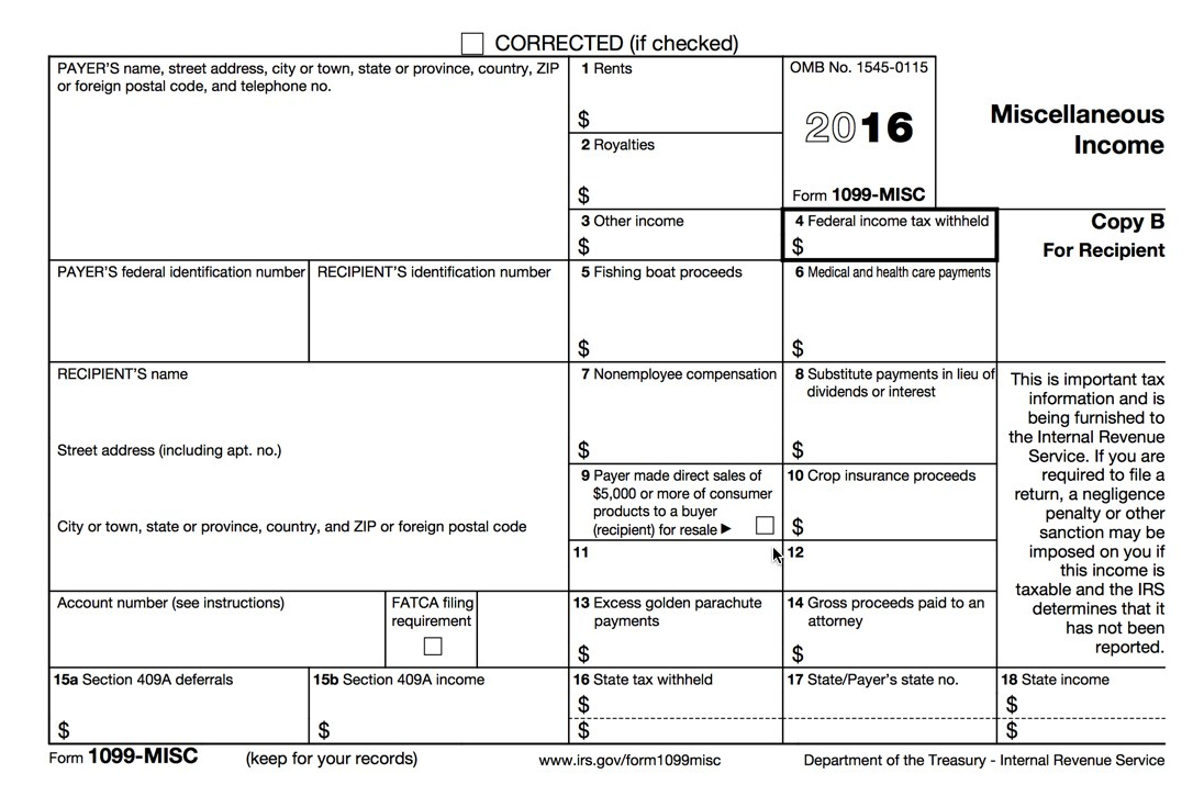 Irs 1099 Misc Form Free Download Create Fill And Print #670838166501 - Free Printable 1099 Misc Forms