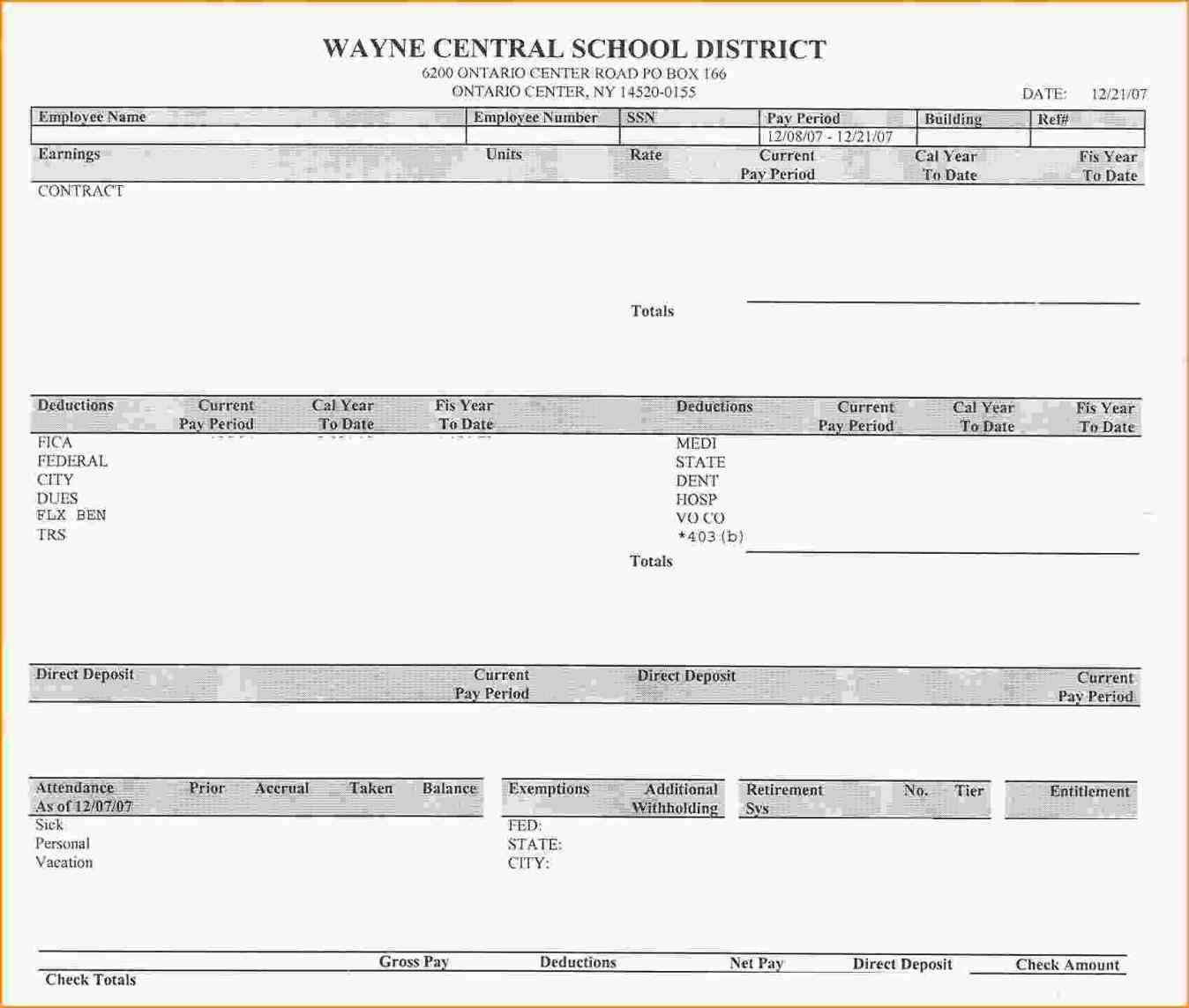 Is Typically Provided As Documentation Of Payment De Check Stub - Free Printable Check Stubs