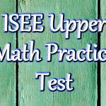 Isee Upper Level Practice Test Paper Web Links With Math   100   Free Isee Practice Test Printable