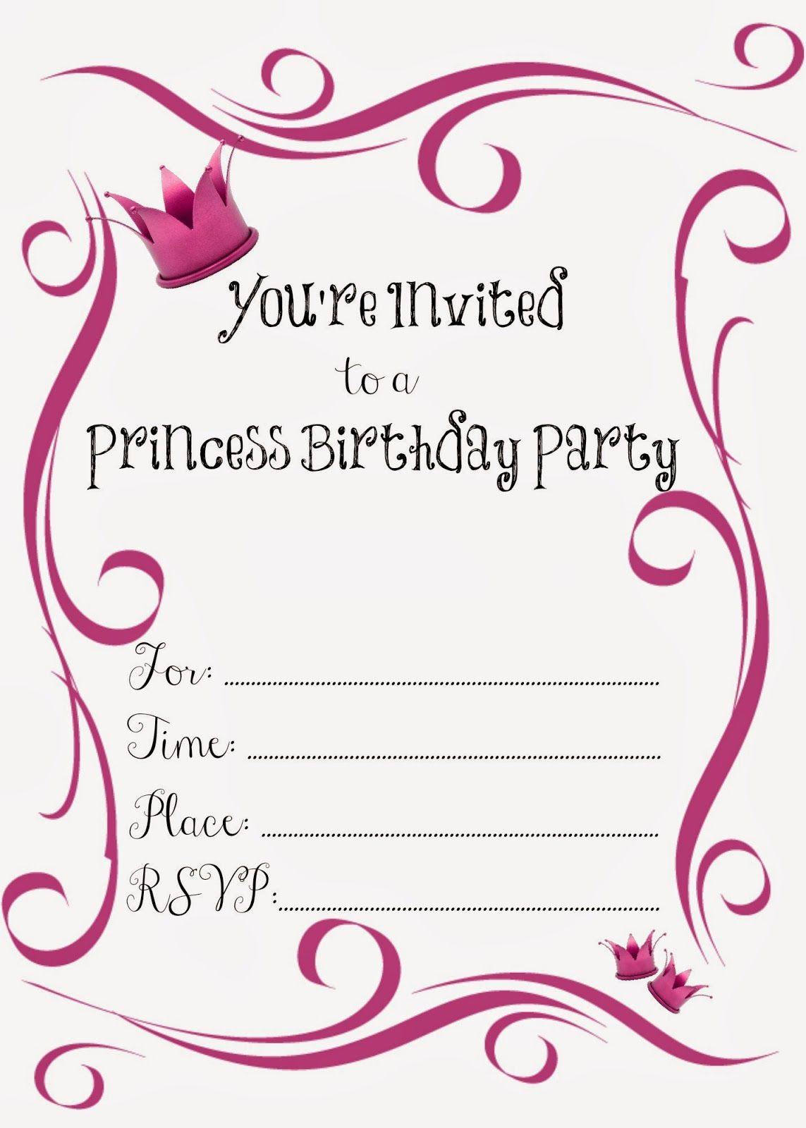 It&amp;#039;s A Princess Thing: Free Printable Princess Birthday Party - Free Printable Birthday Invitation Cards