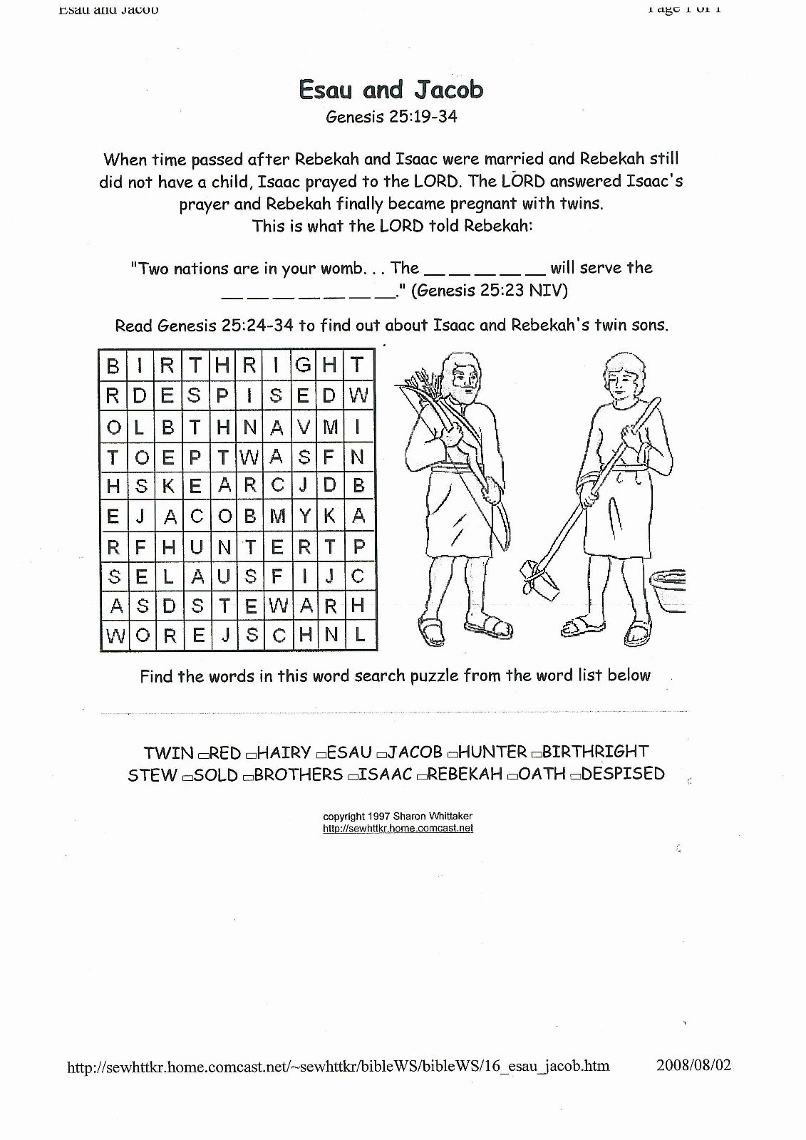 Jacob And Esau | Bible Characters | Pinterest | Genesis Bible, Bible - Free Printable Bible Study Lessons Genesis