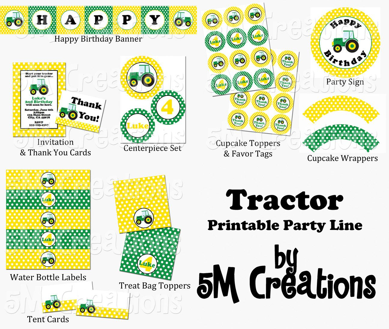 John Deere Party Packages | Tractor Party Package - John Deere - Free Printable John Deere Food Labels