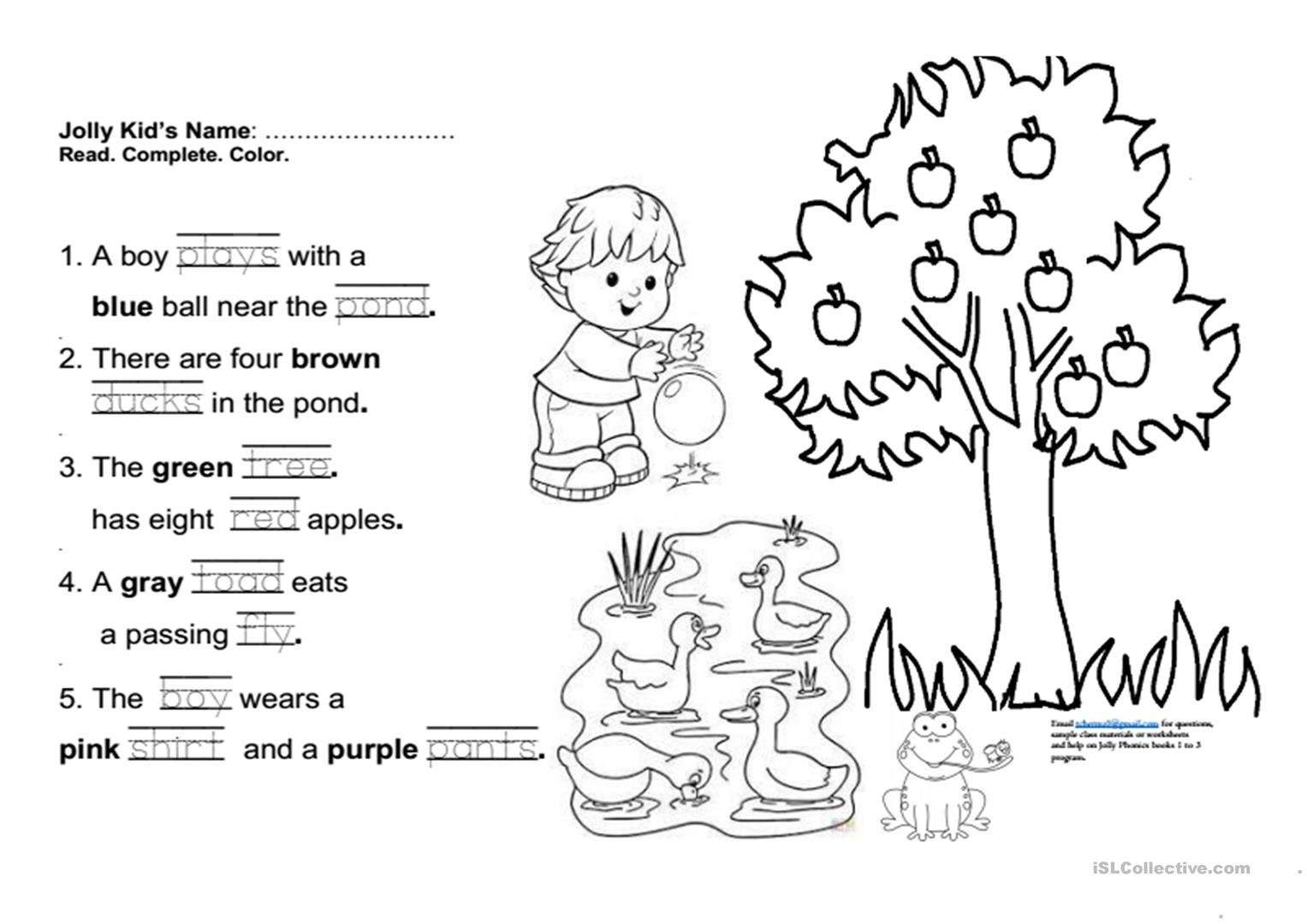 Jolly Phonics Book 3 Fun Final Test Worksheet - Free Esl Printable - Jolly Phonics Worksheets Free Printable