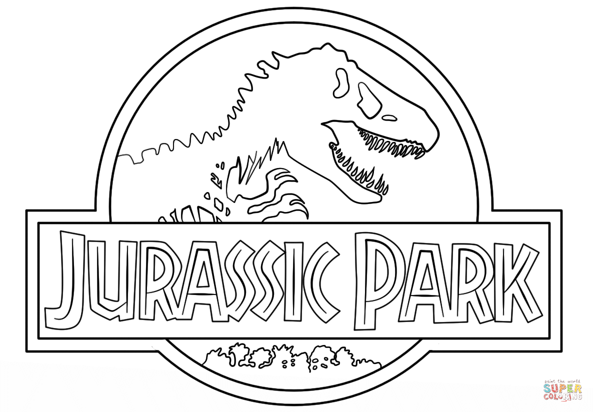 Jurassic Park Logo Coloring Page | Free Printable Coloring Pages - Free Printable South Park Coloring Pages