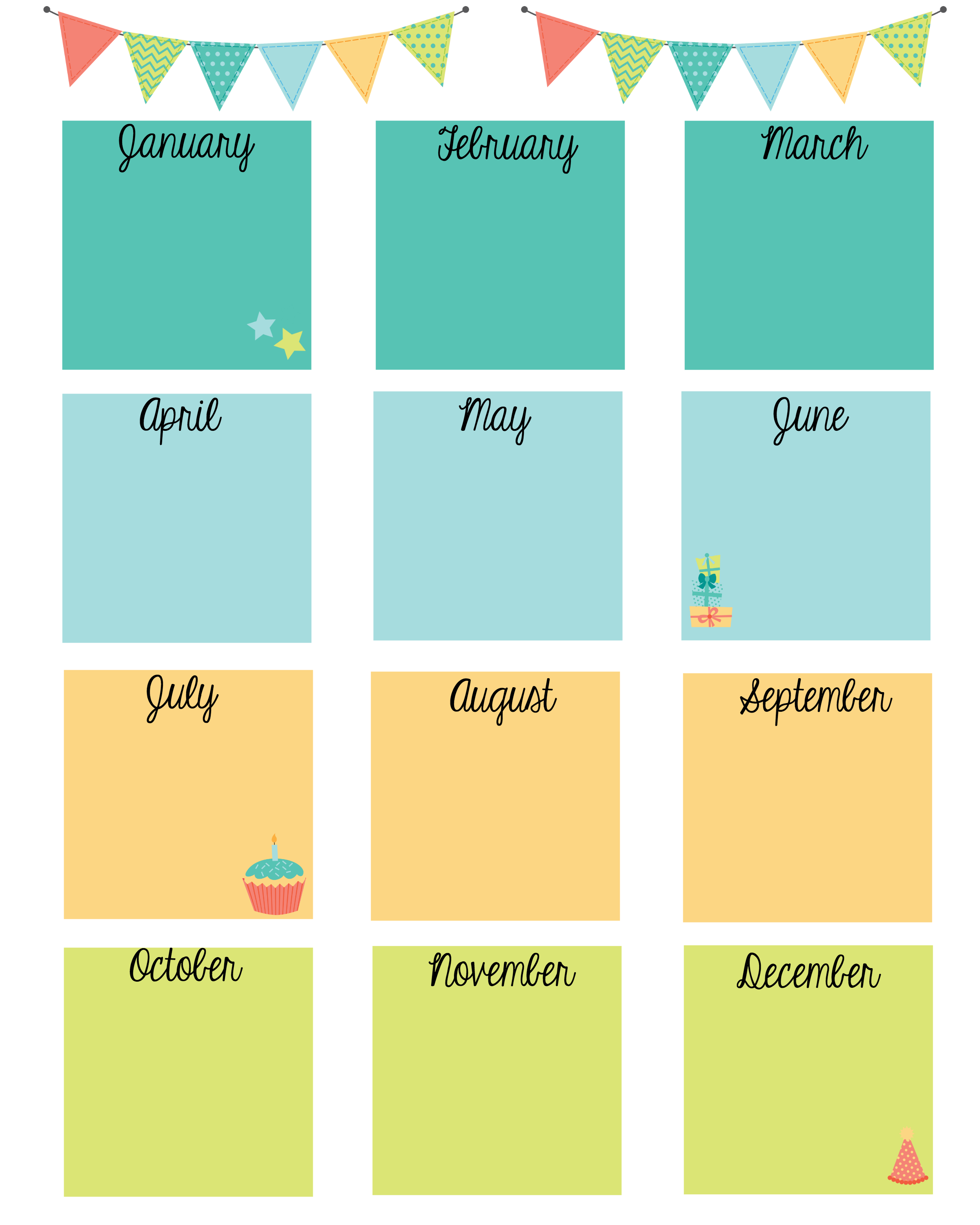 Keep In Touch With Friends With A Birthday Calendar - Free Printable Birthday Graph