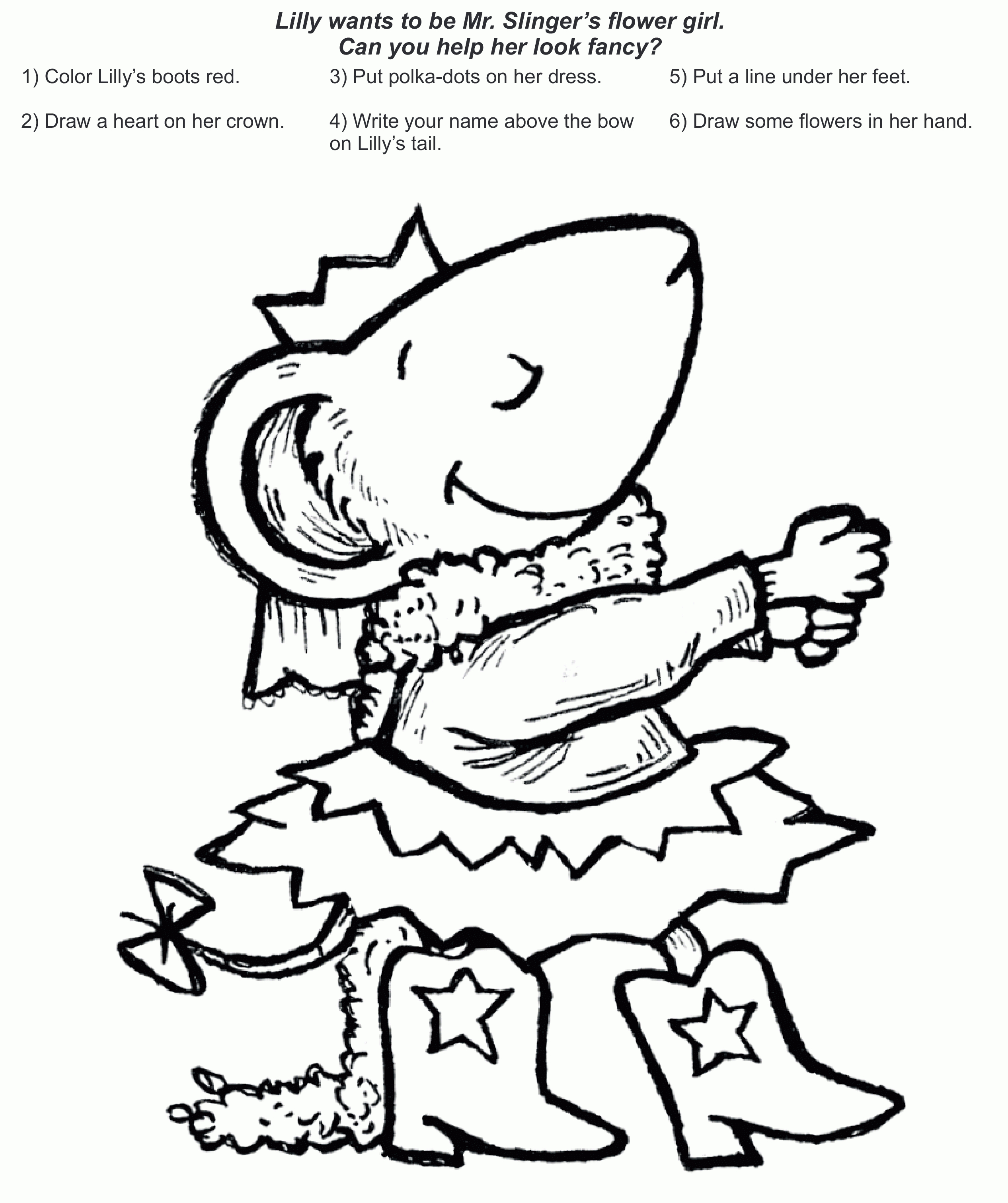 Kevin Henkes Chrysanthemum Coloring Pages | Library Stuff | Kevin - Chrysanthemum Free Printable Activities