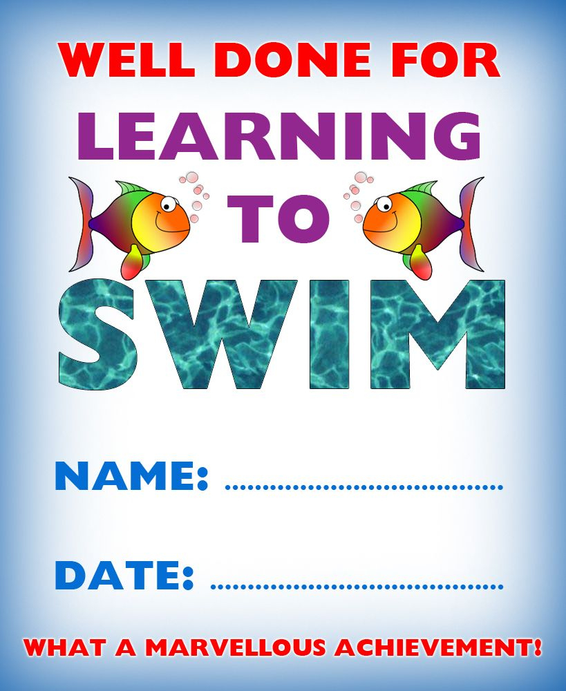 Kids Certificate For Learning To Swim | Swim | Pinterest | Swim - Free Printable Swimming Certificates For Kids