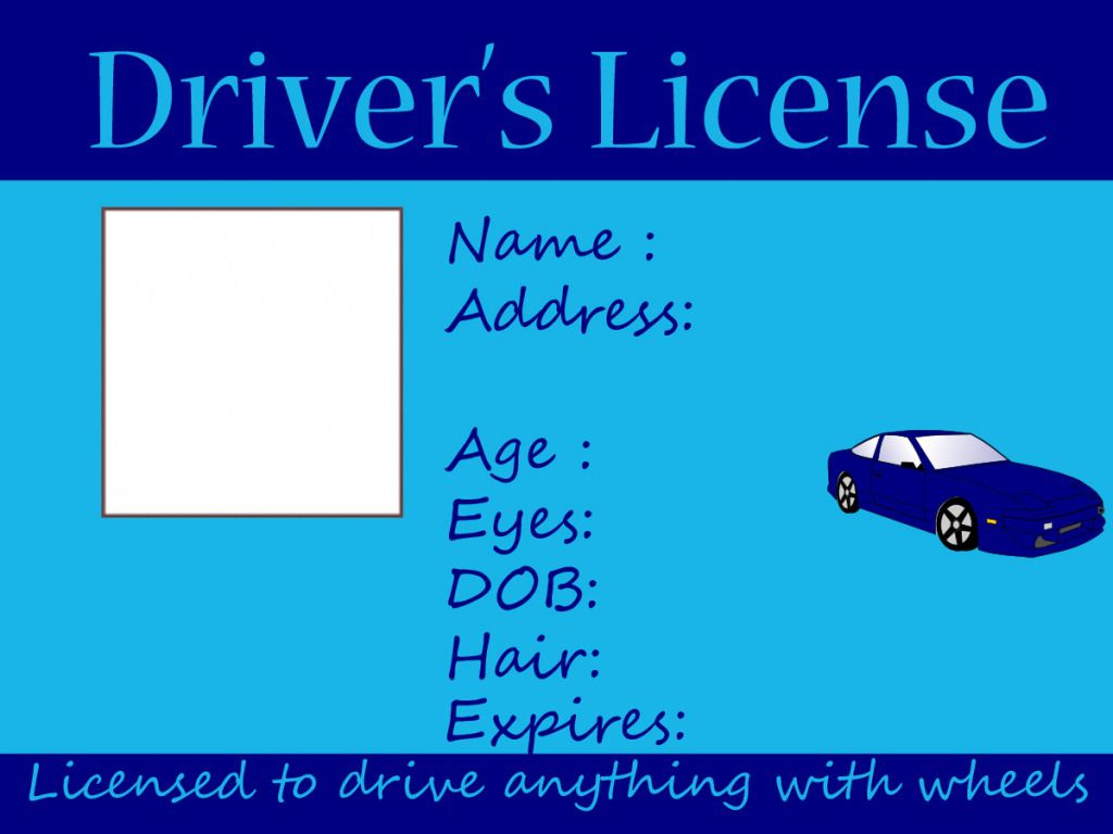Kids Driving And Fishing License -Free Printable ~ Crafts Made - Free Printable Fake Drivers License