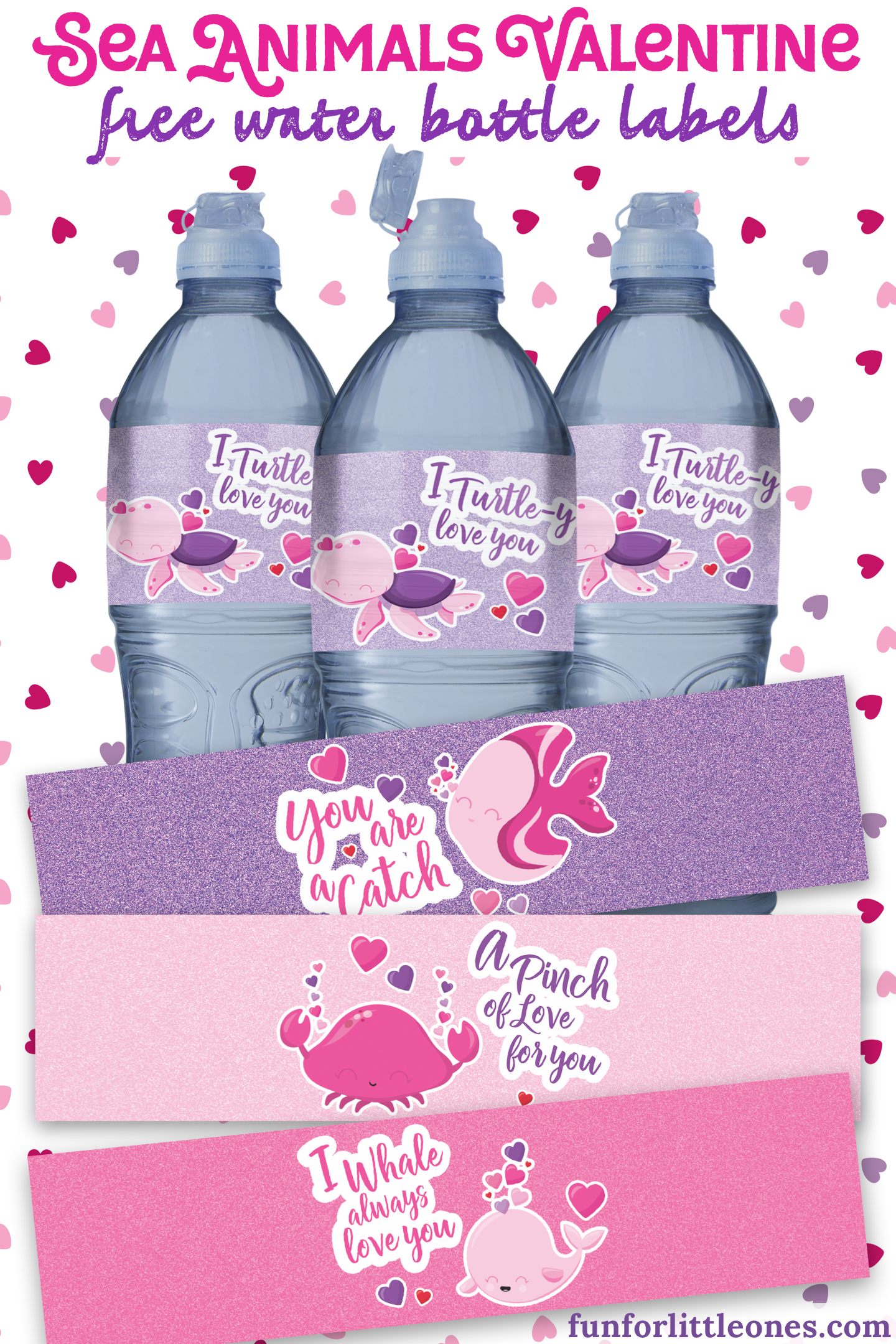 Kids Valentine Water Bottle Labels (Free Printable) - Fun For Little - Free Printable Water Bottle Labels
