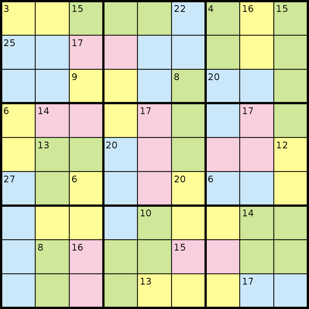 Killer Sudoku - Wikipedia - Free Printable Super Challenger Sudoku