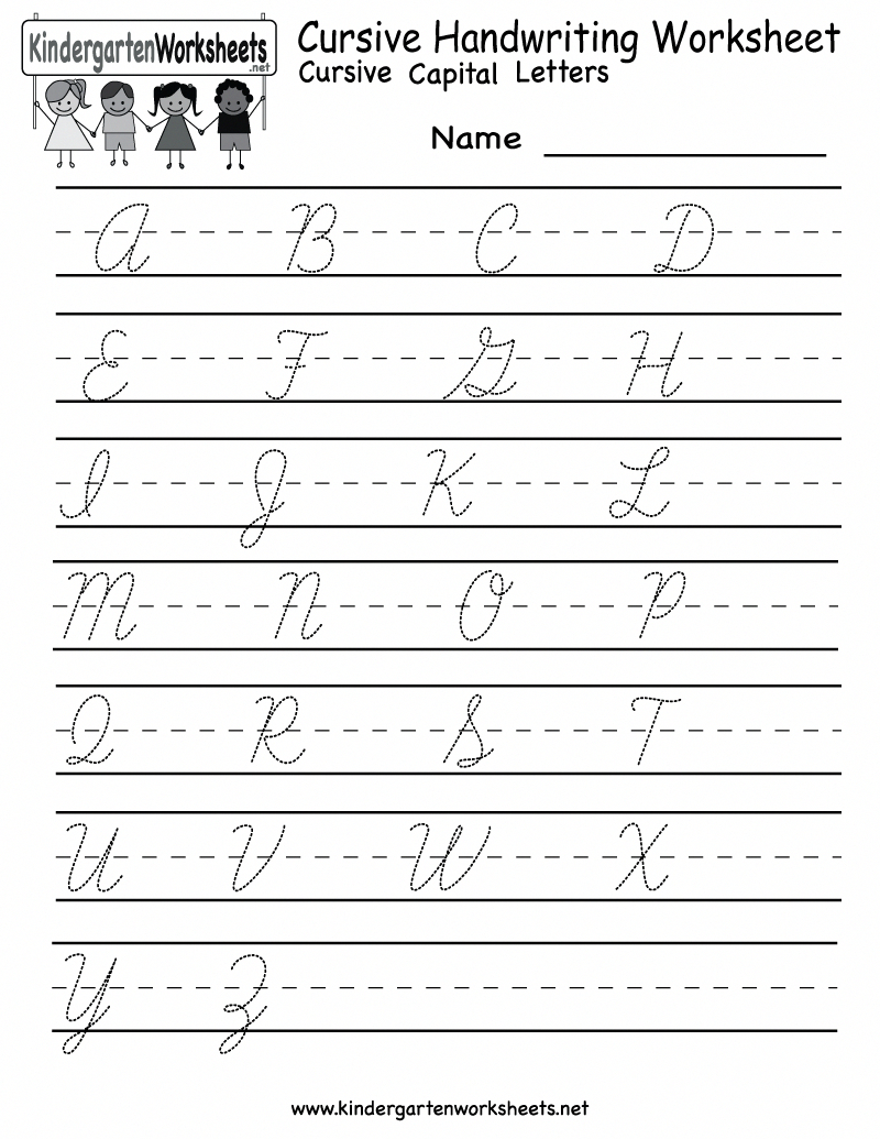 Kindergarten Cursive Handwriting Worksheet Printable - Calligraphy Practice Sheets Printable Free