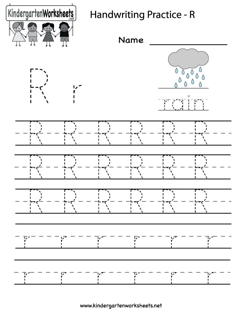 Kindergarten Letter R Writing Practice Worksheet Printable | Future - Free Printable Preschool Worksheets For The Letter R