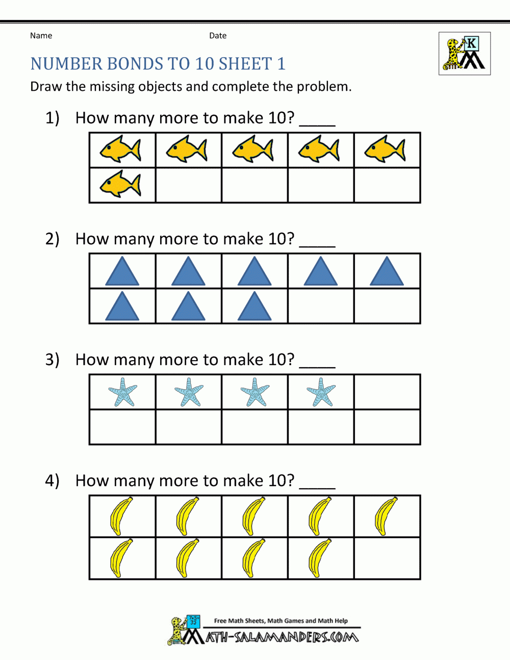 Kindergarten-Math-Worksheets-Number-Bonds-To-10-1.gif 1,000×1,294 - Free Printable Number Bonds Worksheets For Kindergarten
