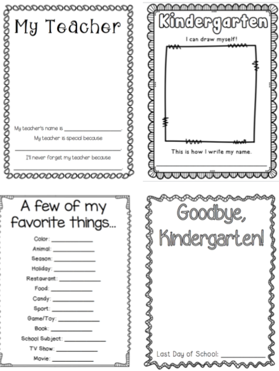 Kindergarten Memory Book | Kindergartenklub | Pinterest - Free Printable Preschool Memory Book