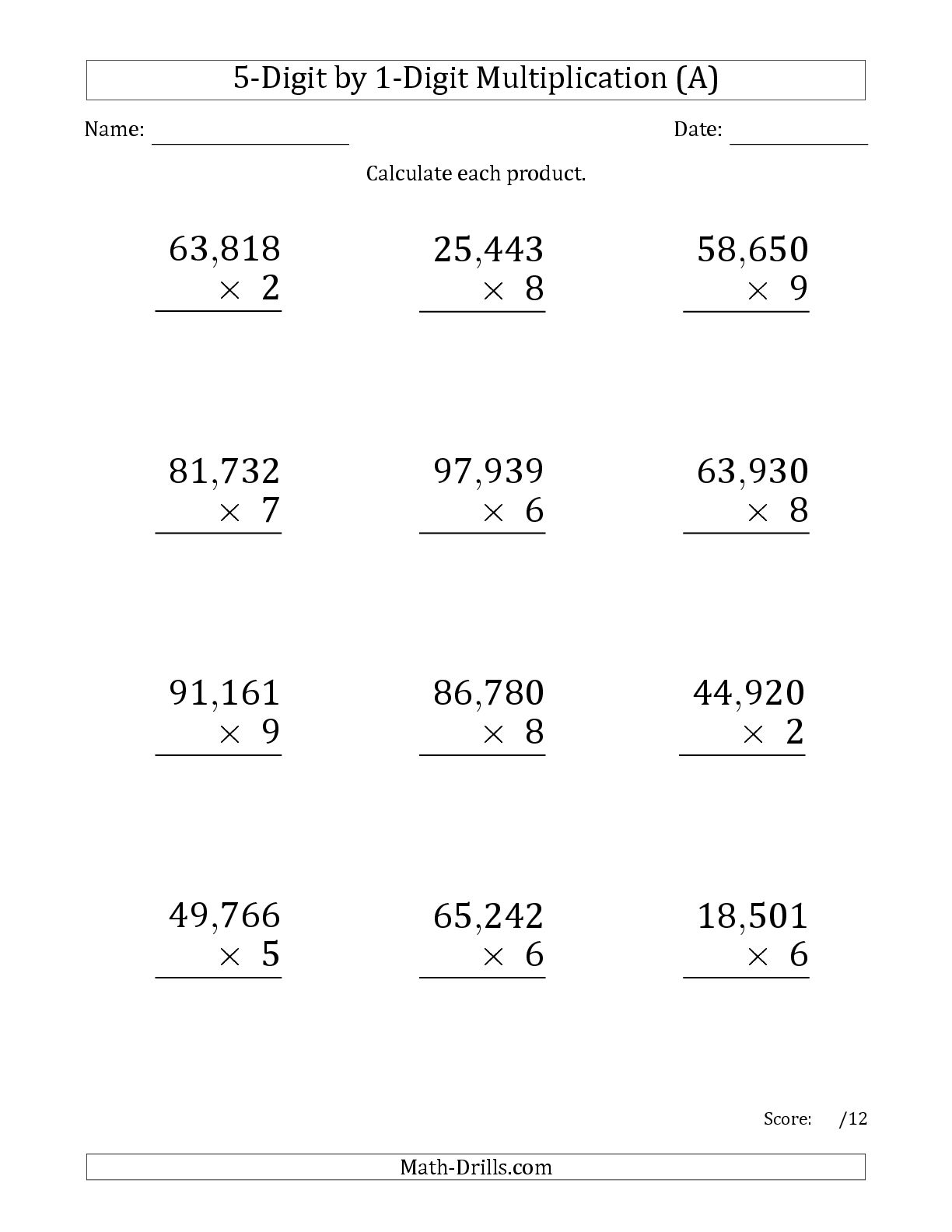 Kindergarten Multiplying Decimal Numbers Worksheet Math Worksheets - Free Printable Multiplying Decimals Worksheets