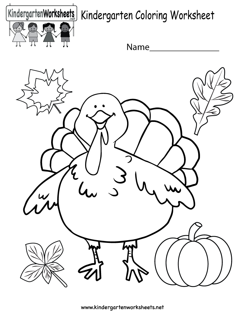 Kindergarten Thanksgiving Coloring Worksheet Printable - Free Printable Thanksgiving Worksheets
