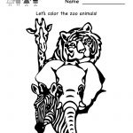 Kindergarten Zoo Coloring Worksheet Printable | Cute School Projects   Free Printable Zoo Worksheets