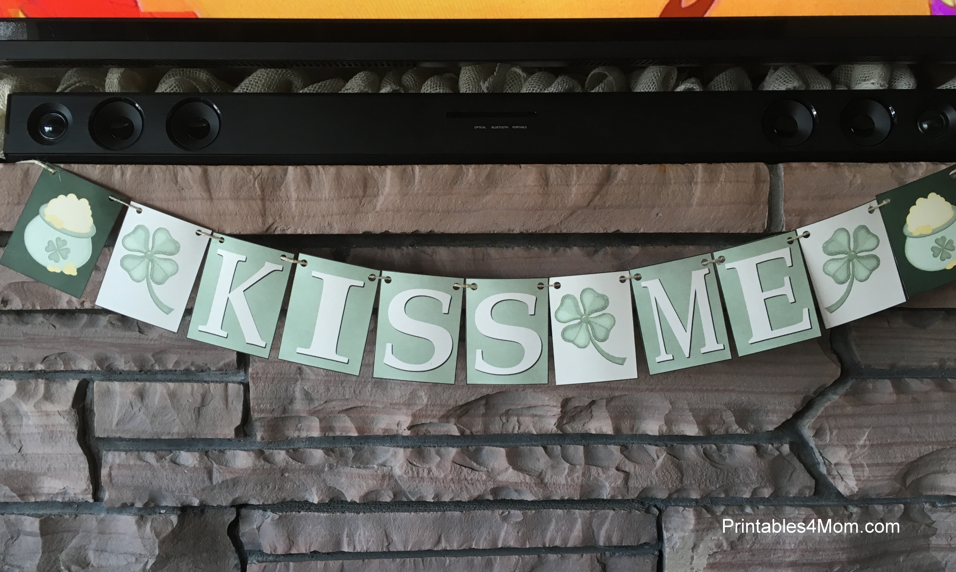 Kiss Me St. Patrick&amp;#039;s Day Banner - Printables 4 Mom - Free Printable St Patrick&amp;#039;s Day Banner