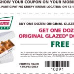 Krispy Kreme: Bogo Free Dozen Printable Coupon   Bogo Free Coupons Printable