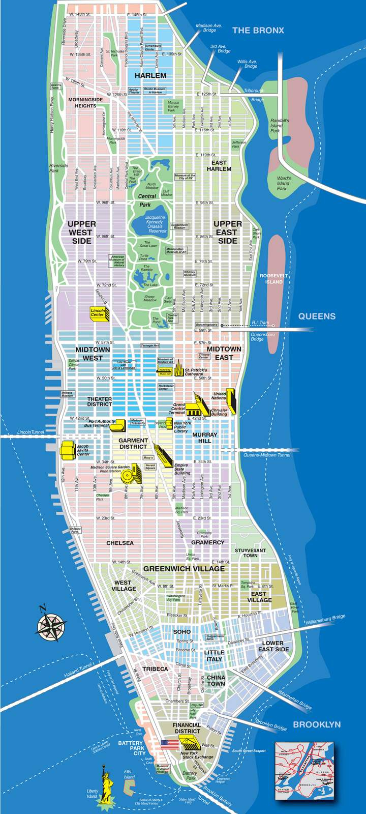 Large Manhattan Maps For Free Download And Print | High-Resolution - Free Printable Map Of Manhattan