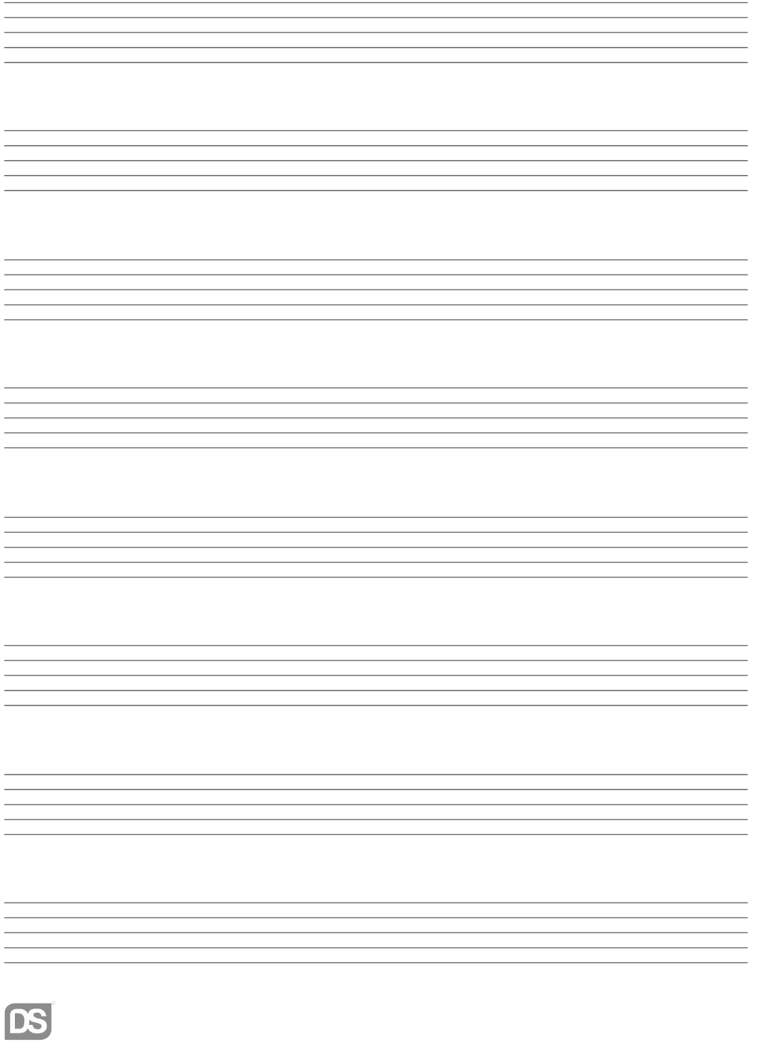 Large Print Blank Sheet Music (Manuscript) Paper Pdf | Print+Blank+ - Free Printable Staff Paper Blank Sheet Music Net