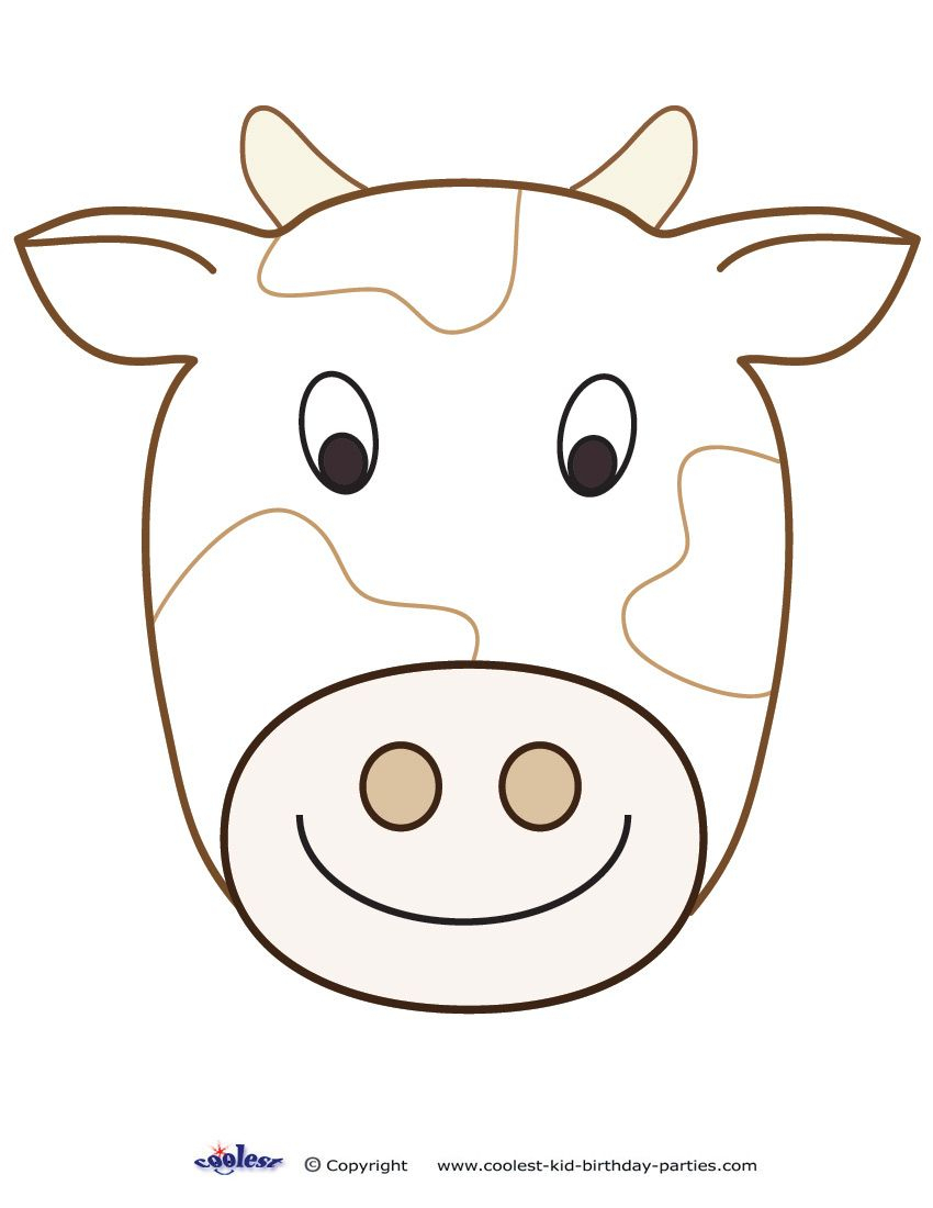 Large Printable Cow Decoration - Coolest Free Printables | Cow - Free Printable Hippo Mask