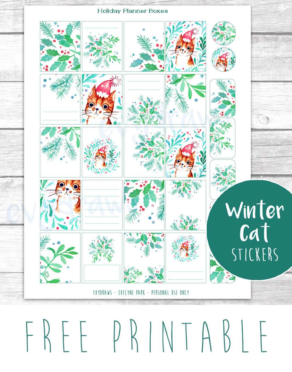Last-Minute Diy: Free Printable Gift Tags, Stickers &amp;amp; Cards — Evydraws - Free Printable Personal Cards