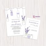 Lavender And Mason Jar Wedding Invitation | Free Printable Wedding   Free Printable Wedding Invitation Kits