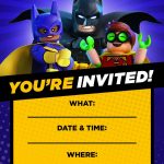 Lego Batman Birthday Party Invitations Nice Lego Batman Birthday   Lego Batman Party Invitations Free Printable