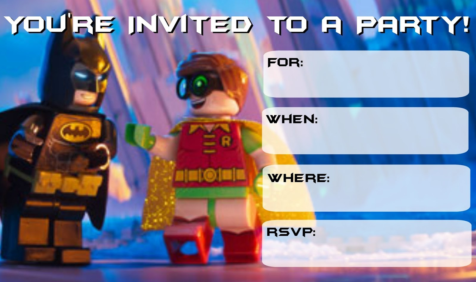 Lego Batman Printable Invitations – Jowo - Lego Batman Party Invitations Free Printable