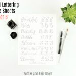 Letter B Modern Calligraphy Practice Sheets   Ruffles And Rain Boots   Modern Calligraphy Practice Sheets Printable Free