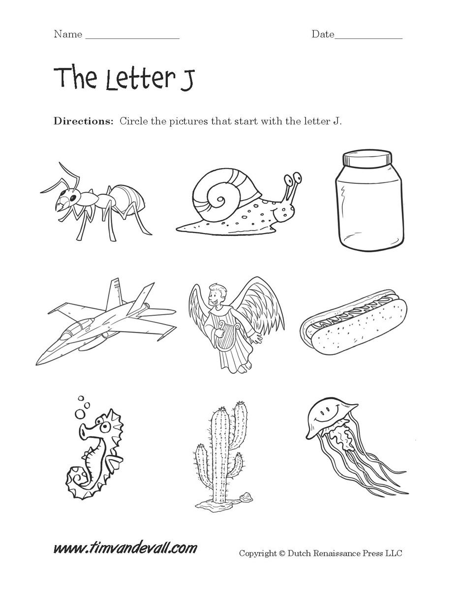 Letter J Worksheets | Preschool Alphabet Printables - Free Printable Letter J