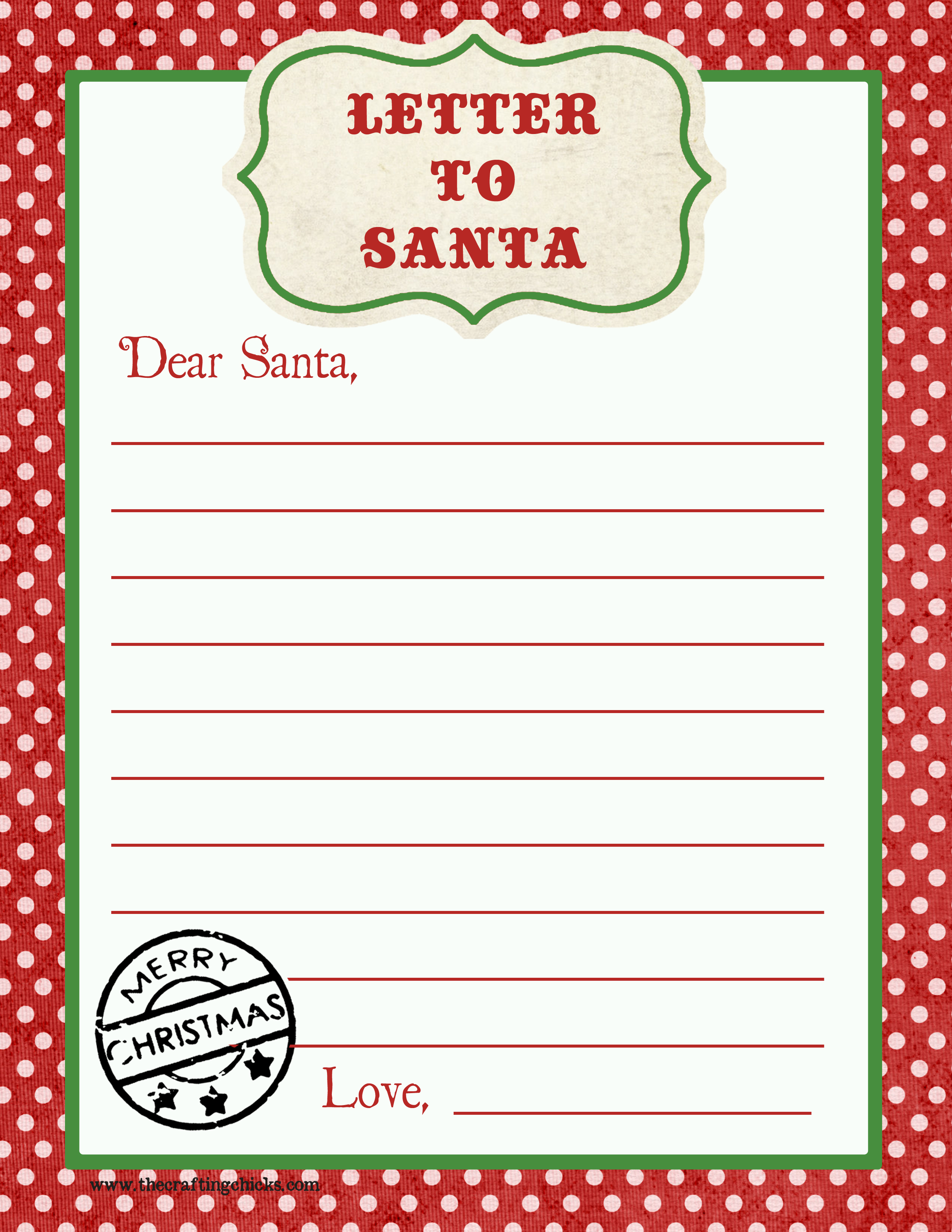 Letter To Santa Free Printable Download - Free Printable Santa Letter Paper