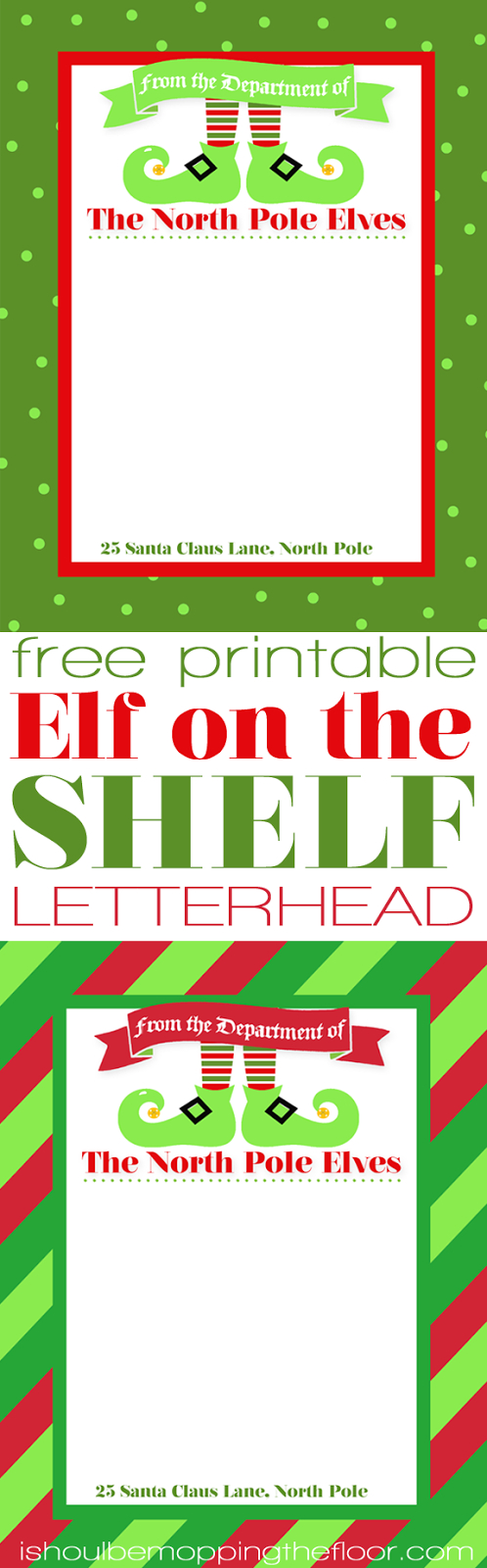 Letterhead From The North Pole. Free Printable Elf On The Shelf - Free Printable Elf Stationery