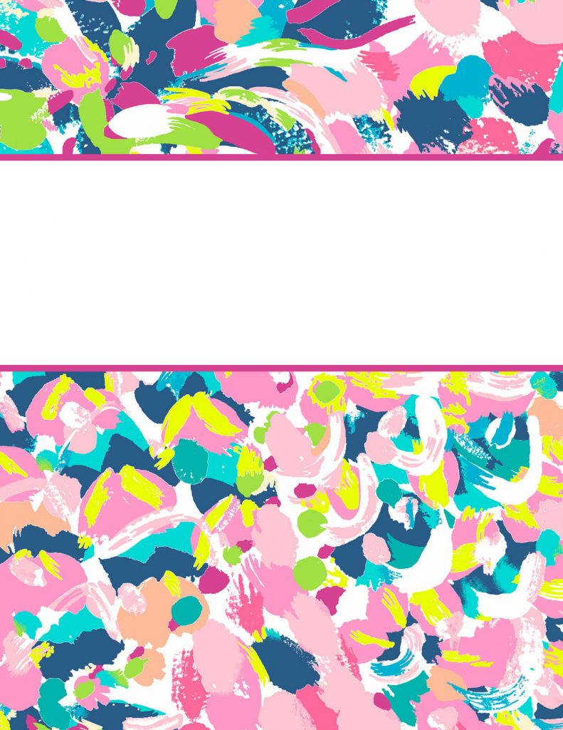 Lilly Pulitzer Binder Covers 2017 — Free, Cute, Printable Binder Covers! - Cute Free Printable Binder Covers