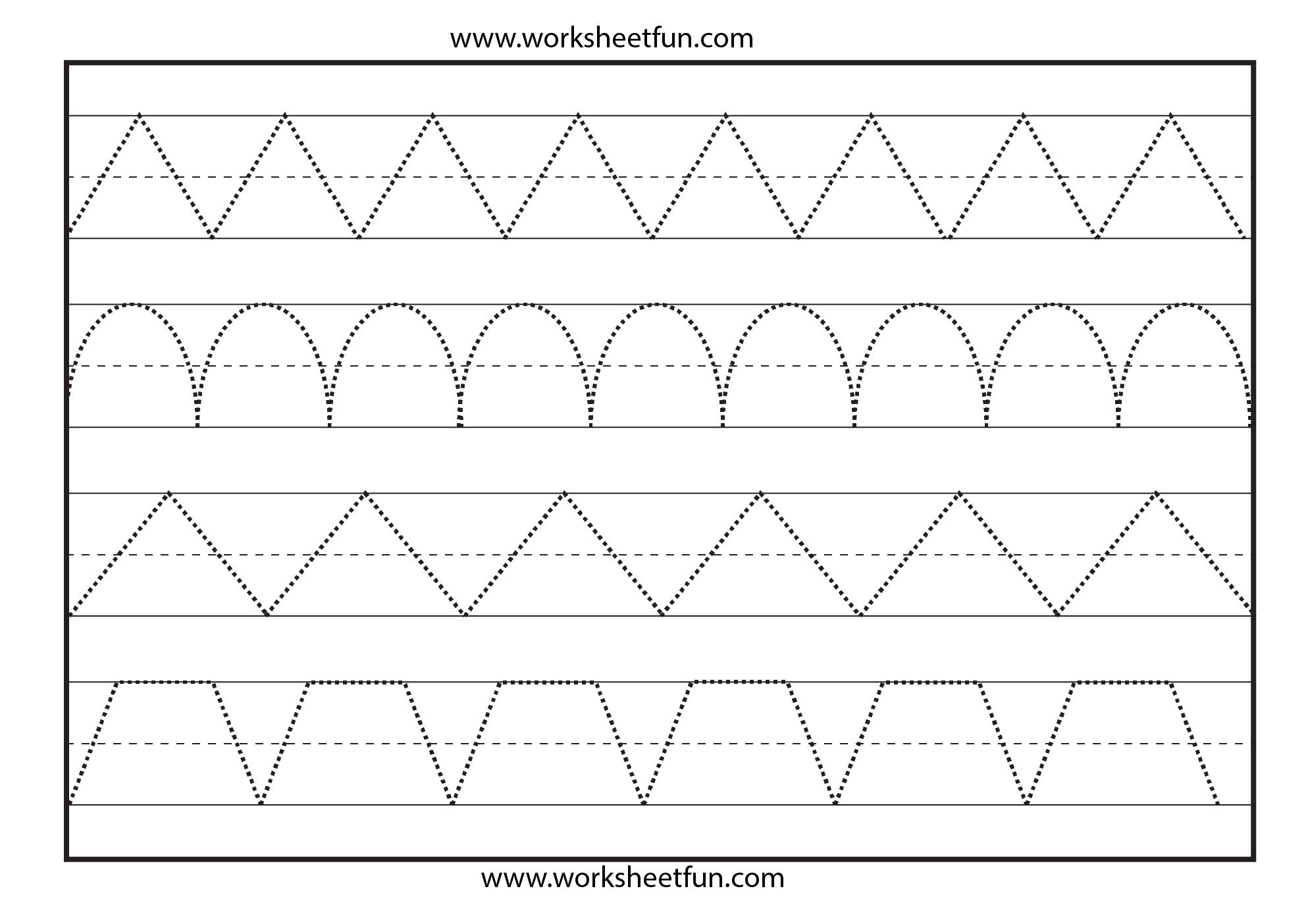 Line Tracing – 1 Worksheet / Free Printable Worksheets – Worksheetfun - Free Printable Tracing Worksheets