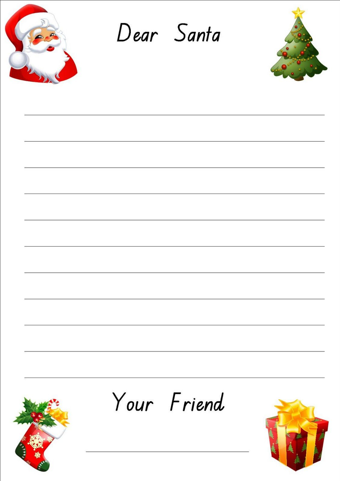 Lined Christmas Paper For Letters | Do Your Kids Write Letters To - Free Printable Santa Letter Paper