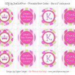 Little Princess Baby Girl Shower Favor Tags Cupcake Toppers   Baptism Cupcake Toppers Printable Free