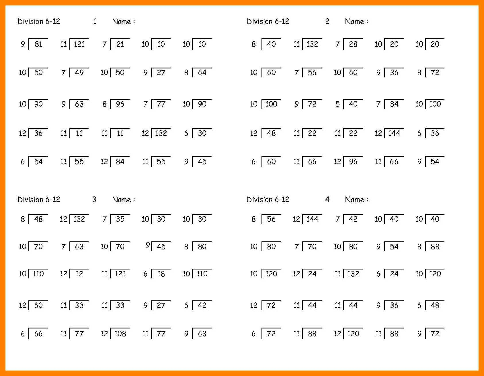 Long Division Worksheets 5Th Grade Fifth Grade Mon Core Division - Free Printable Division Worksheets For 5Th Grade