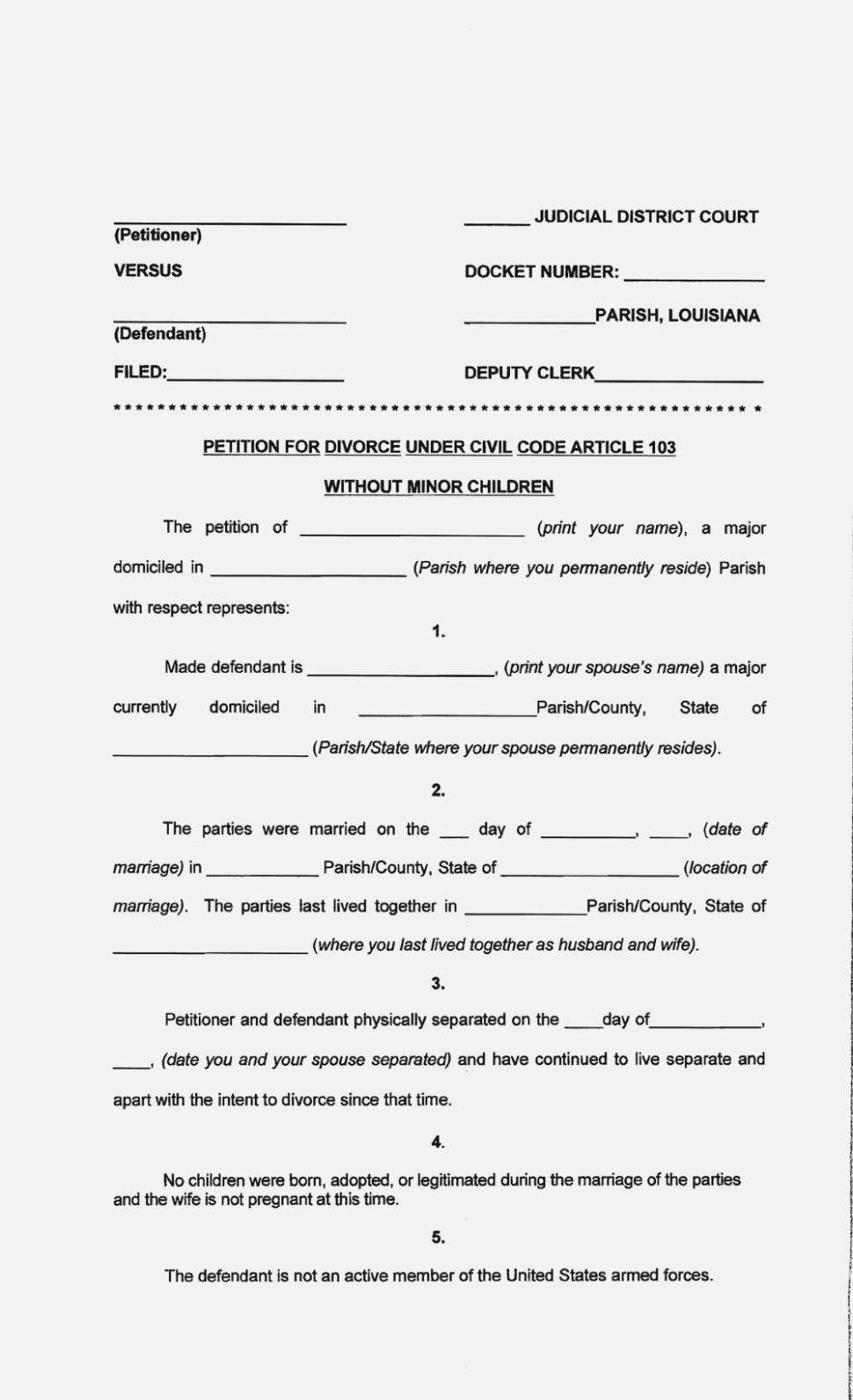 free-printable-divorce-forms-louisiana-printable-templates