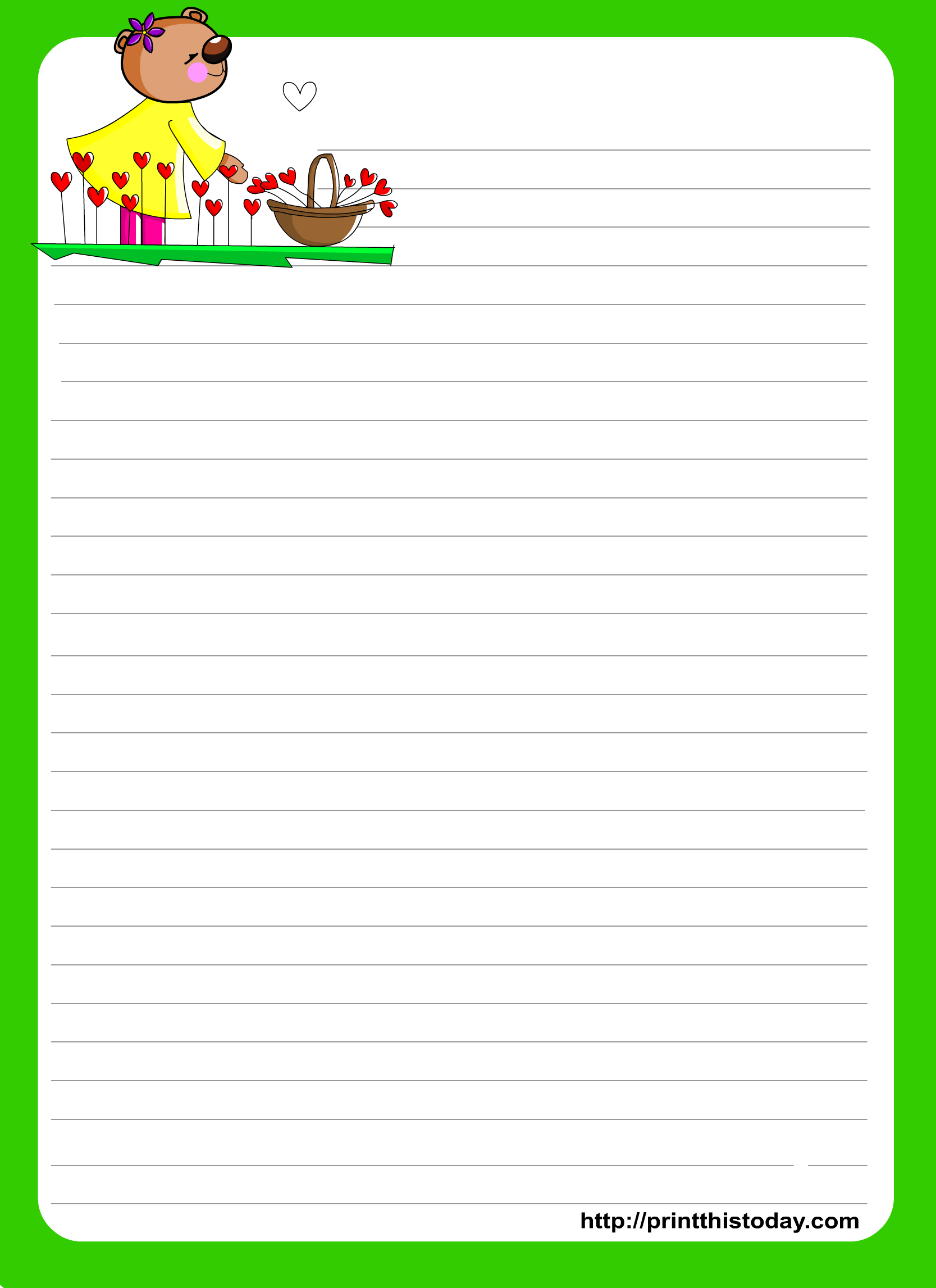 Love Letter Writing Paper - Free Printable Stationary Pdf