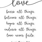 Love Never Fails   Free Printable | Free Printables | Wedding Quotes   Free Printable Quotes And Sayings