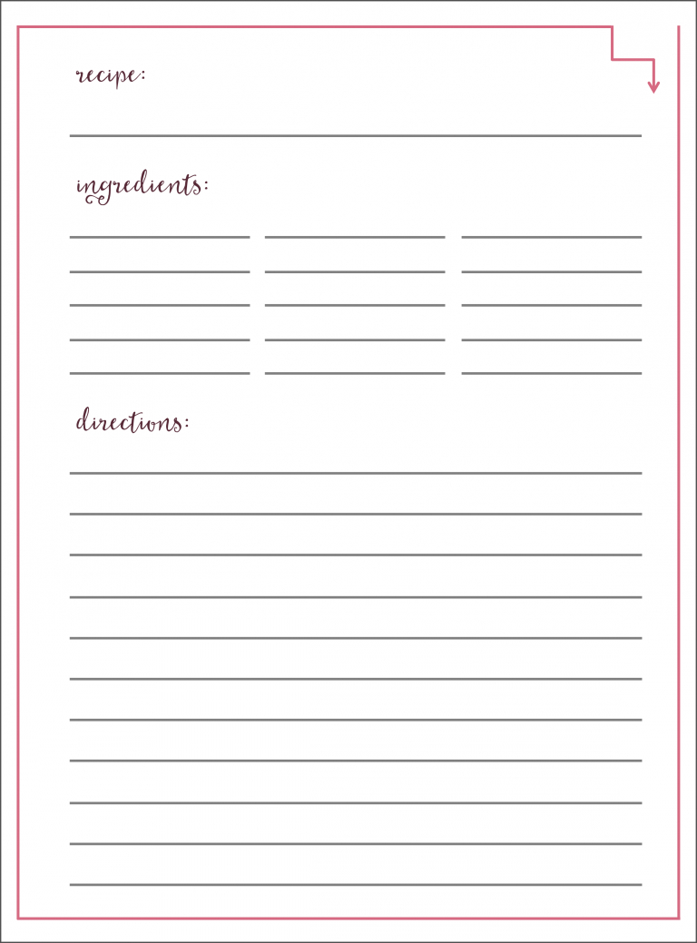 Love These Super Cute Free Printable Recipe Cards! She Even Gives - Free Printable Recipe Pages